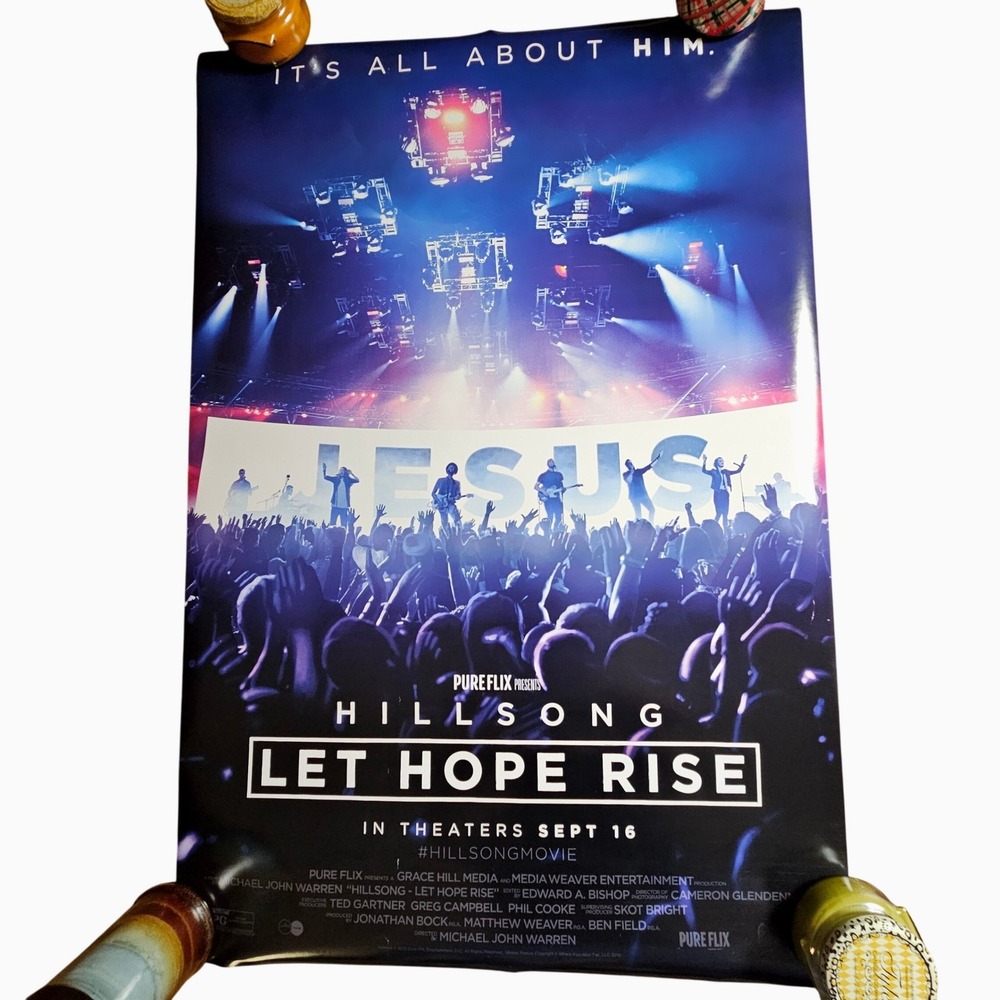 Hillsong Let Hope Rise 2016 Original Movie Poster 27x40 Michael Guy Chislett D/S